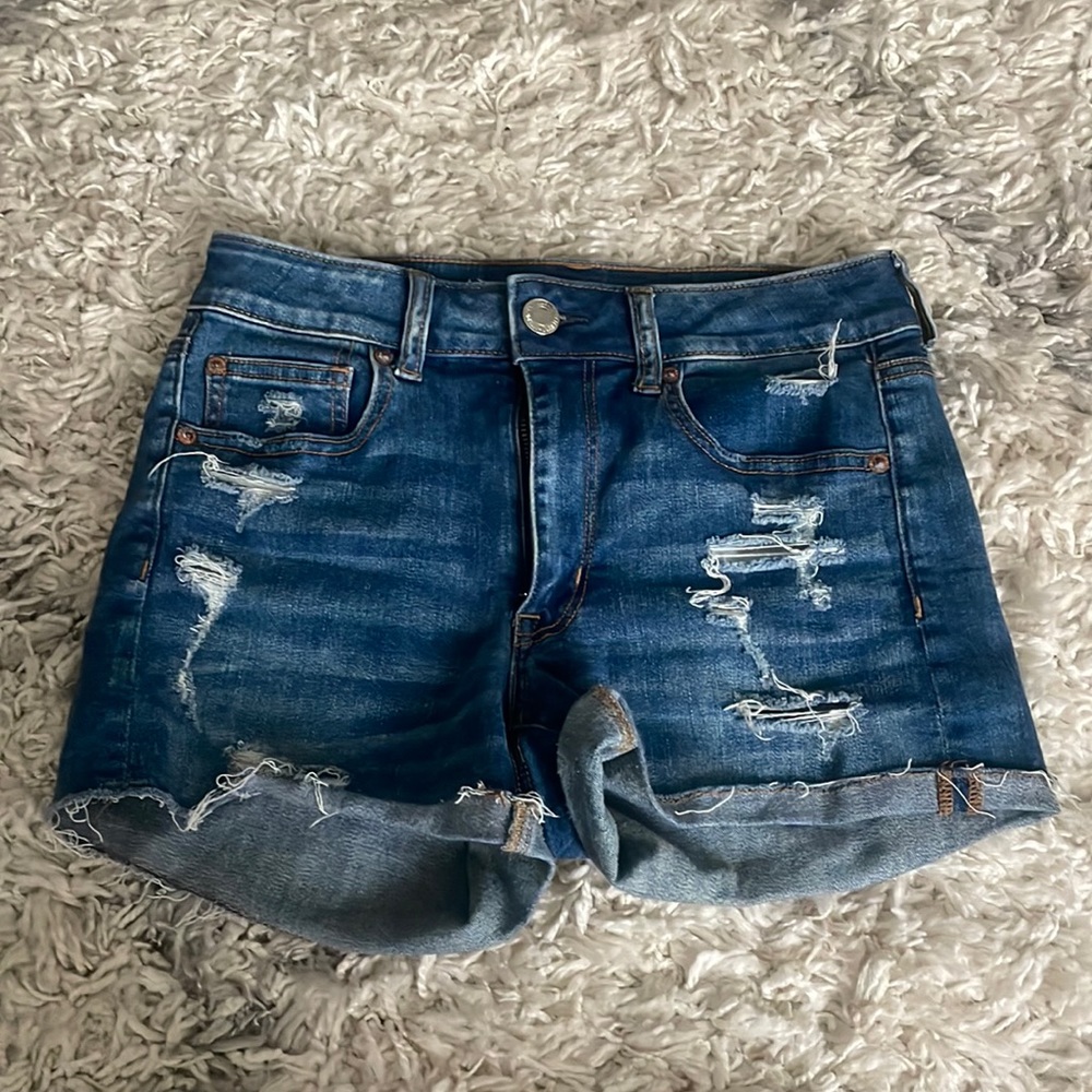 American Eagle High Rise Shortie Jeans Short